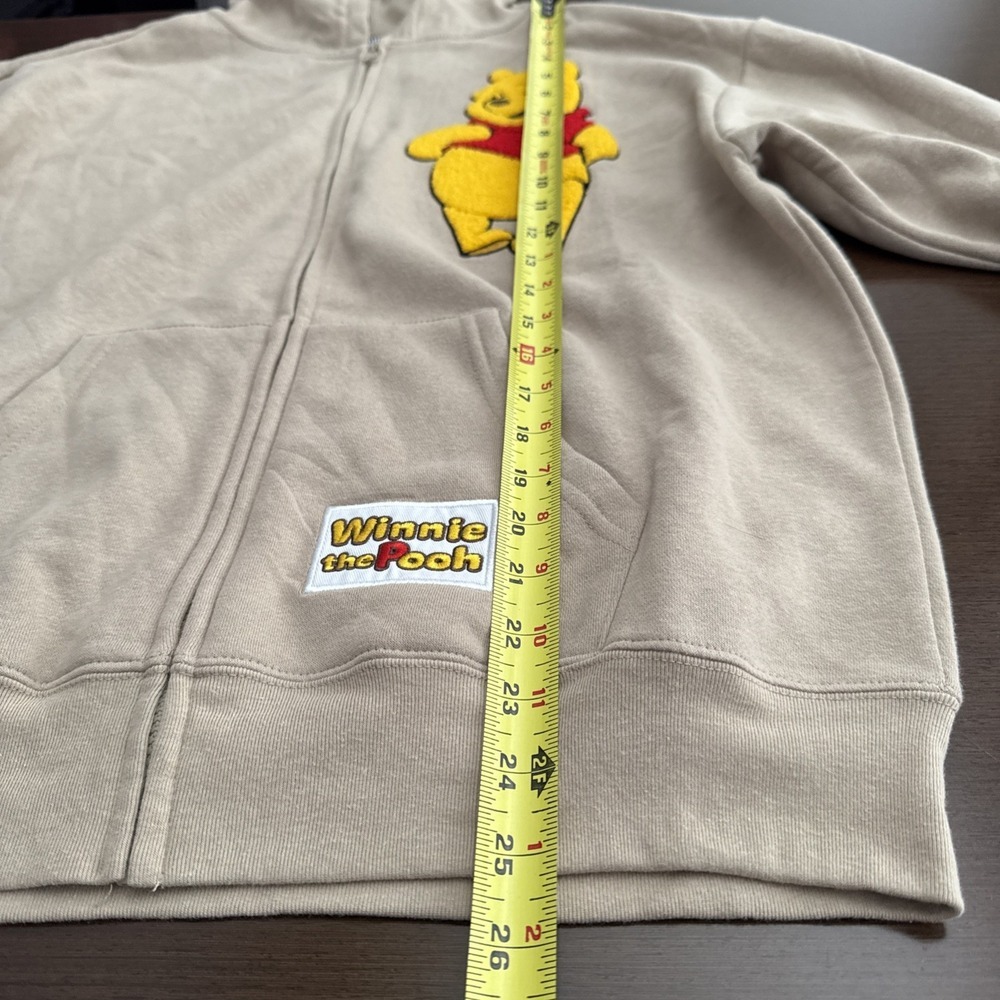 NWT Disney Winnie the Pooh Full Zip Hoodie Embroidered Beige/Sand Women Size M - Picture 5 of 16